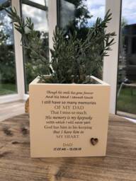 Memorial Dad Loss Flower/Plant Pot Personalised Bereavement in Memory Of A Loved One ~ Mum Dad Nana Husband Wife Daughter Son Or Any Name - thumbnail 1