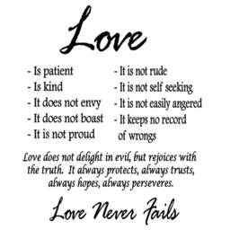 Love Is Patient Love Kind Wall Art Decor Vinyl Decal Sayings Religious Bible 1 Corinthians Wedding Marriage Scripture - Vwaq V1 - thumbnail 2