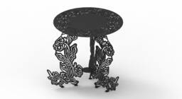 Project Plans - Digital Only Metal Garden Table Or Plant Stand Plans For Outdoors - Gt2, Plasma Laser Cut, Dxf Files