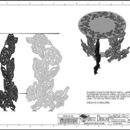 Project Plans - Digital Only Metal Garden Table Or Plant Stand Plans For Outdoors - Gt2, Plasma Laser Cut, Dxf Files - thumbnail 4