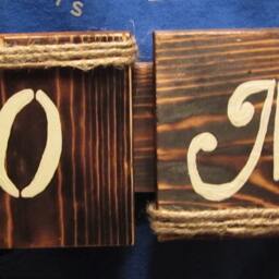 Home Wall Display, Countertop Display Art, Farmhouse Decor, Country Living, Letter Block Rustic Home Decor - thumbnail 2