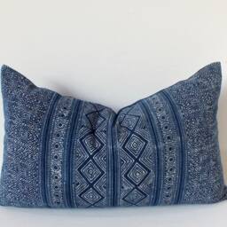 Midnight Blue Sofa Cushions Striped Mid Century Throw-Pillow Pillows-Case With Zipper Modern Euro Sham - thumbnail 2