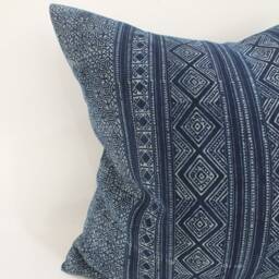 Midnight Blue Sofa Cushions Striped Mid Century Throw-Pillow Pillows-Case With Zipper Modern Euro Sham - thumbnail 4