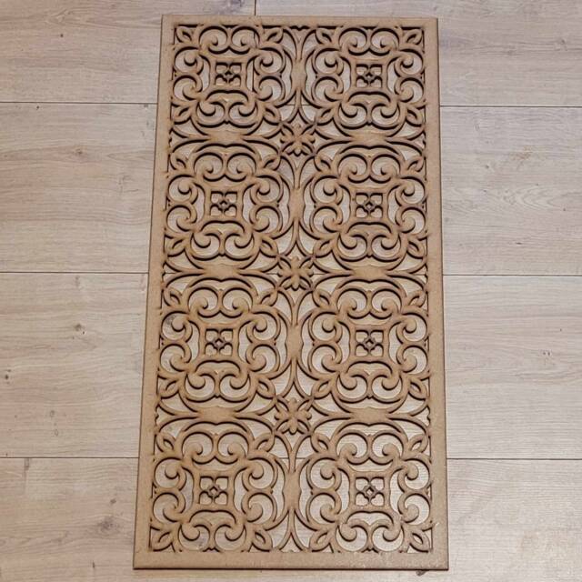 Gothic Flourish Radiator Cabinet Screen Laser-Cut Mdf Panel Wall Art 0157 - image 1