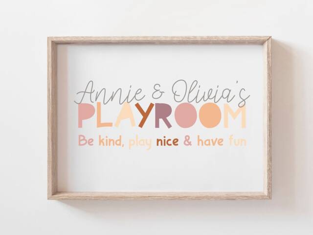 Playroom Print, Girls Nursery Prints, Boho Decor, Rules, Wall Art, Toddler Room, Decor - image 1