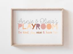 Playroom Print, Girls Nursery Prints, Boho Decor, Rules, Wall Art, Toddler Room, Decor - thumbnail 1
