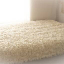 Exclusive Genuine Unique Woven Lamb Sheepskin, Lambskin Rug, Pelt, Throw, Blanket Giant Extra Large Creamy White Real Sheepskin Throw - thumbnail 4