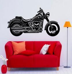 Bike Wall Decal Vinyl Sticker Motorbike Racing Art Murals Garage Interior Removable Home Decor - 9B1K - thumbnail 1