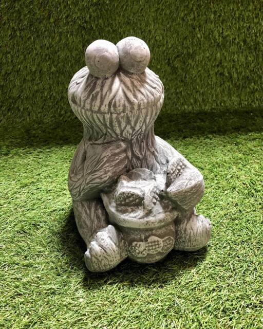 Concrete Cookie Monster Sesame Street Garden Sculpture Lawn Ornament Frost Protected - image 1