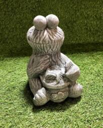 Concrete Cookie Monster Sesame Street Garden Sculpture Lawn Ornament Frost Protected - thumbnail 1