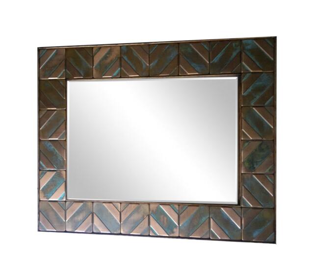 Copper Tile Inlay Mirror Frame, Metal Accent, Home Decor - Frame Only - image 1