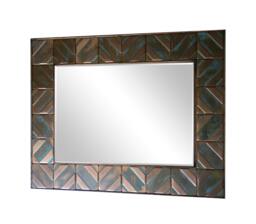 Copper Tile Inlay Mirror Frame, Metal Accent, Home Decor - Frame Only - thumbnail 1