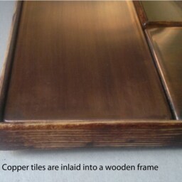 Copper Tile Inlay Mirror Frame, Metal Accent, Home Decor - Frame Only - thumbnail 2