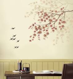 Japanese Maple Branch Stencil - Wall Art Stencil Instead Of Decals Easy To Use Wall For A Quick Room Update Walls - thumbnail 1