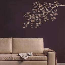 Japanese Maple Branch Stencil - Wall Art Stencil Instead Of Decals Easy To Use Wall For A Quick Room Update Walls - thumbnail 2