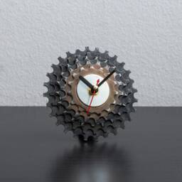 Industrial Clock, Metal Designer Original Desk Unique Modern Gear Cyclist Gift, Gift - thumbnail 1