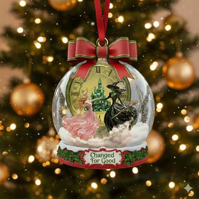 Personalized Wicked Acrylic Ornament, Besties Glinda & Elphaba Christmas Gift, Witch Ornament - image 1