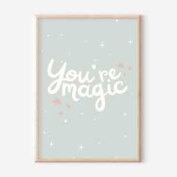Set Of 3 Pastel Princess, Castle You're Magic Prints. Perfect For A Girls Room, Nursery Or Playroom - Unframed - thumbnail 3