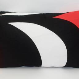 Red Marimekko Pillow Case, Handmade, Kaivo Pattern 12x20 Inches - 30x50cm - thumbnail 2