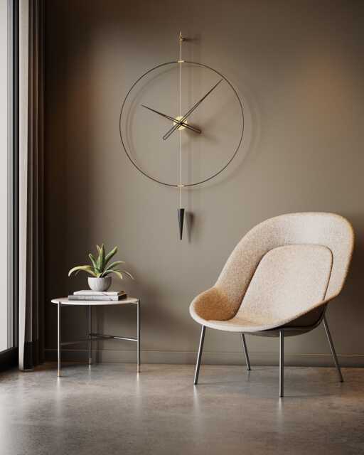 Oversized Pendulum Wall Clock - Plus, Scandinavian Home Decor, Silent German Movement - image 1