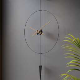 Oversized Pendulum Wall Clock - Plus, Scandinavian Home Decor, Silent German Movement - thumbnail 3