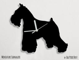 Miniature Schnauzer Dog - Wall Clock Silhouette - thumbnail 1