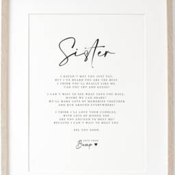 Big Sister To Be Poem From Bump A4 Or A5 Print, Sibling Gift, Pregnancy Announcement, Sister, Gift - thumbnail 2