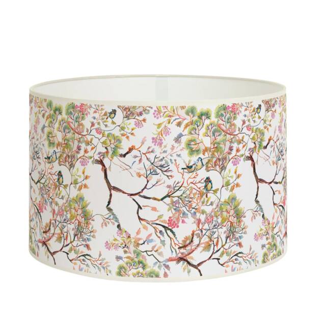 Japanese-style Cherry Blossom Lampshade, Zen Light Fixture With Colorful Birds, Pastel Spring Available in Lampshade & Pendant - image 1