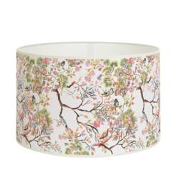 Japanese-style Cherry Blossom Lampshade, Zen Light Fixture With Colorful Birds, Pastel Spring Available in Lampshade & Pendant - thumbnail 1