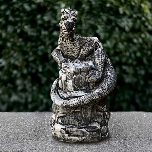 Fantasy Dragon Sculpture Concrete Decoration Stone Wildlife Figurine Outdoor Animal Statue Cement Ornament Dragon Lover Gift - image 1