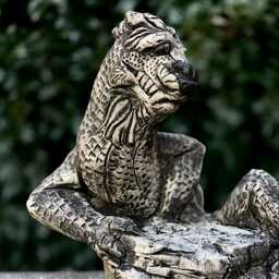 Fantasy Dragon Sculpture Concrete Decoration Stone Wildlife Figurine Outdoor Animal Statue Cement Ornament Dragon Lover Gift - thumbnail 4