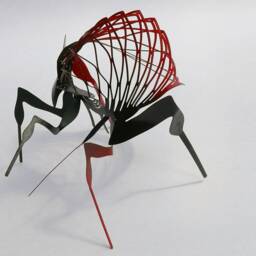 Stainless Steel Insect Sculpture Modern Wire Art Desk Decor - thumbnail 3