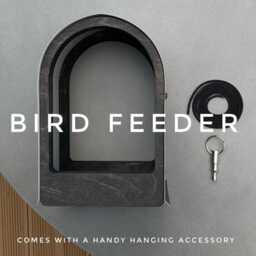 Small Wooden Bird Feeder Modern Minimalist Garden Decor S - thumbnail 2