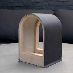 Small Wooden Bird Feeder Modern Minimalist Garden Decor S - thumbnail 3