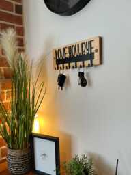 Handmade Love You Bye Key Holder Oakwaxed in Light, Medium Or Dark