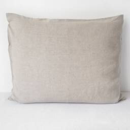 Natural Linen Pillowcase - Soft Stonewashed Cover With Envelope Closure - thumbnail 2