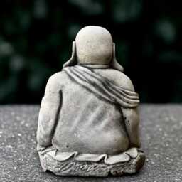 Large Sitting Buddha Statue Concrete Sculpture Outdoor Figurine Cement Ornament Front Door Decoration Handmade - thumbnail 4