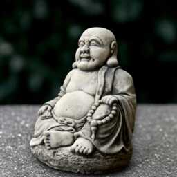 Large Sitting Buddha Statue Concrete Sculpture Outdoor Figurine Cement Ornament Front Door Decoration Handmade - thumbnail 2