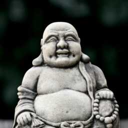 Large Sitting Buddha Statue Concrete Sculpture Outdoor Figurine Cement Ornament Front Door Decoration Handmade - thumbnail 3