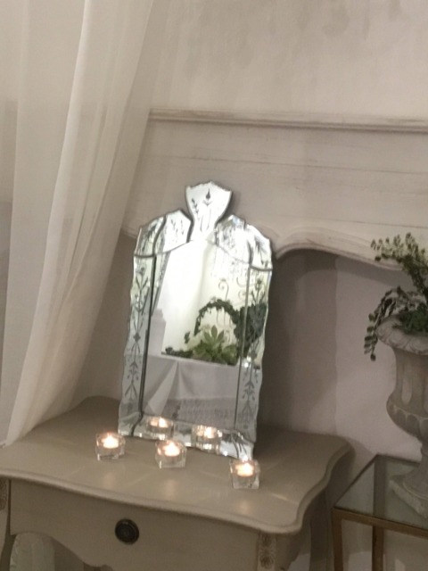 Art Nouveau Crystal Mirror - image 1