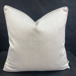 Luxury Designer Neutral Blush Pink Herringbone Satin Cushion Pillow Cover - thumbnail 1