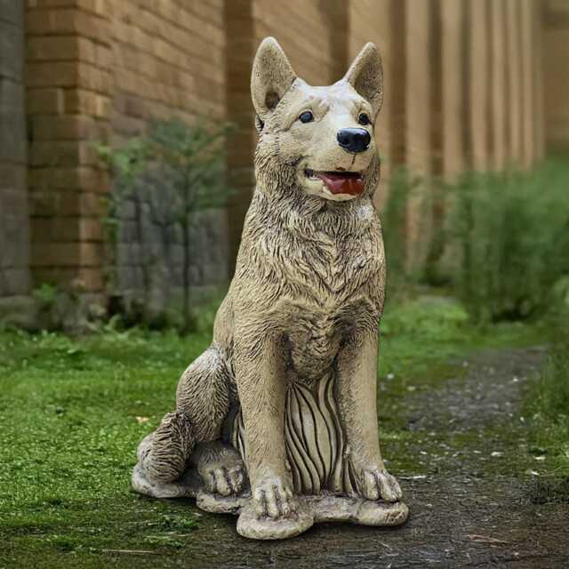 Large German Shepherd Statue Concrete Dog Sculpture Stone Figurine Outdoor Pet Ornament Dog Lover Gift Handmade Decoration - image 1