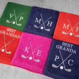 Personalised Embroidered Golf Towel 50x30 cm, Gift, Player Gift - thumbnail 4