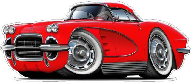 1962 Corvette Wall Decal Classic Car Garage Decor - image 1