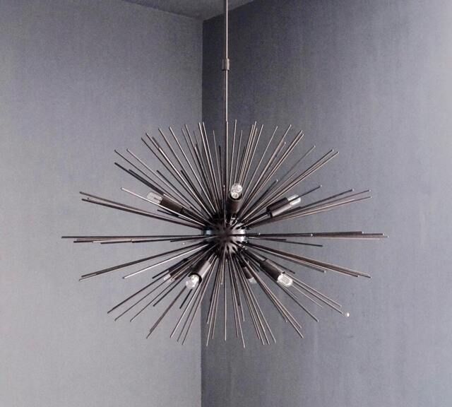 Mid Century Sputnik Chandelier Light , Handcrafted Tina Urchin Ceiling Lamp 28 - image 1