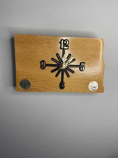 North Dakota Handmade State Quarter Clock With Inlaid Quarters. Fully Customizable - image 1