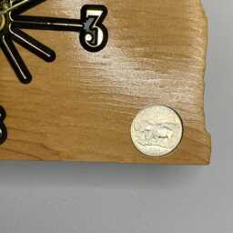 North Dakota Handmade State Quarter Clock With Inlaid Quarters. Fully Customizable - thumbnail 3