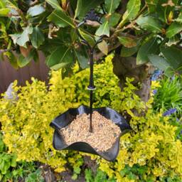 Upcycled Vinyl Record Bird Feeder Retro Garden Decor - thumbnail 2