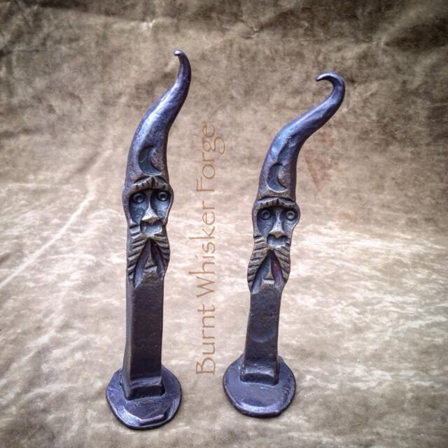 Handforged Iron Wizard Railroad Spike, Fantasy Art - image 1