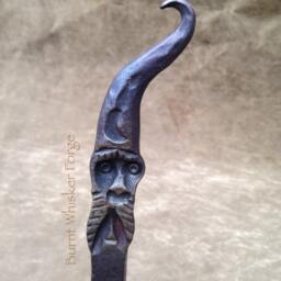 Handforged Iron Wizard Railroad Spike, Fantasy Art - thumbnail 2